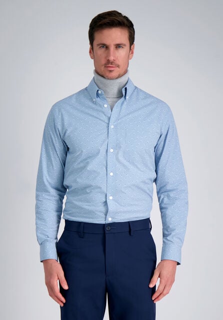 Long Sleeve Poplin Shirt, Light Blue