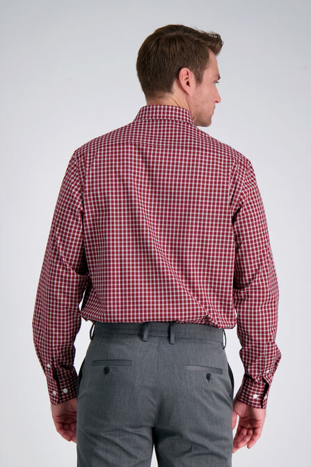 Premium Comfort Dress Shirt -  Dark Red Check, Red view# 2