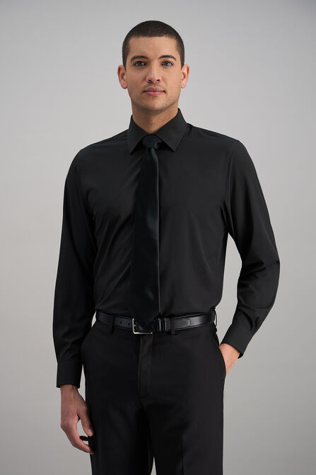 Smart Wash&reg; Dress Shirt - Black,  view# 2
