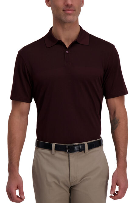 Cool 18&reg; Pro Block Textured Golf Polo, Windsor WIne view# 1