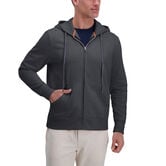 Full Zip Solid Fleece Hoodie Sweatshirt, Charcoal Htr view# 1