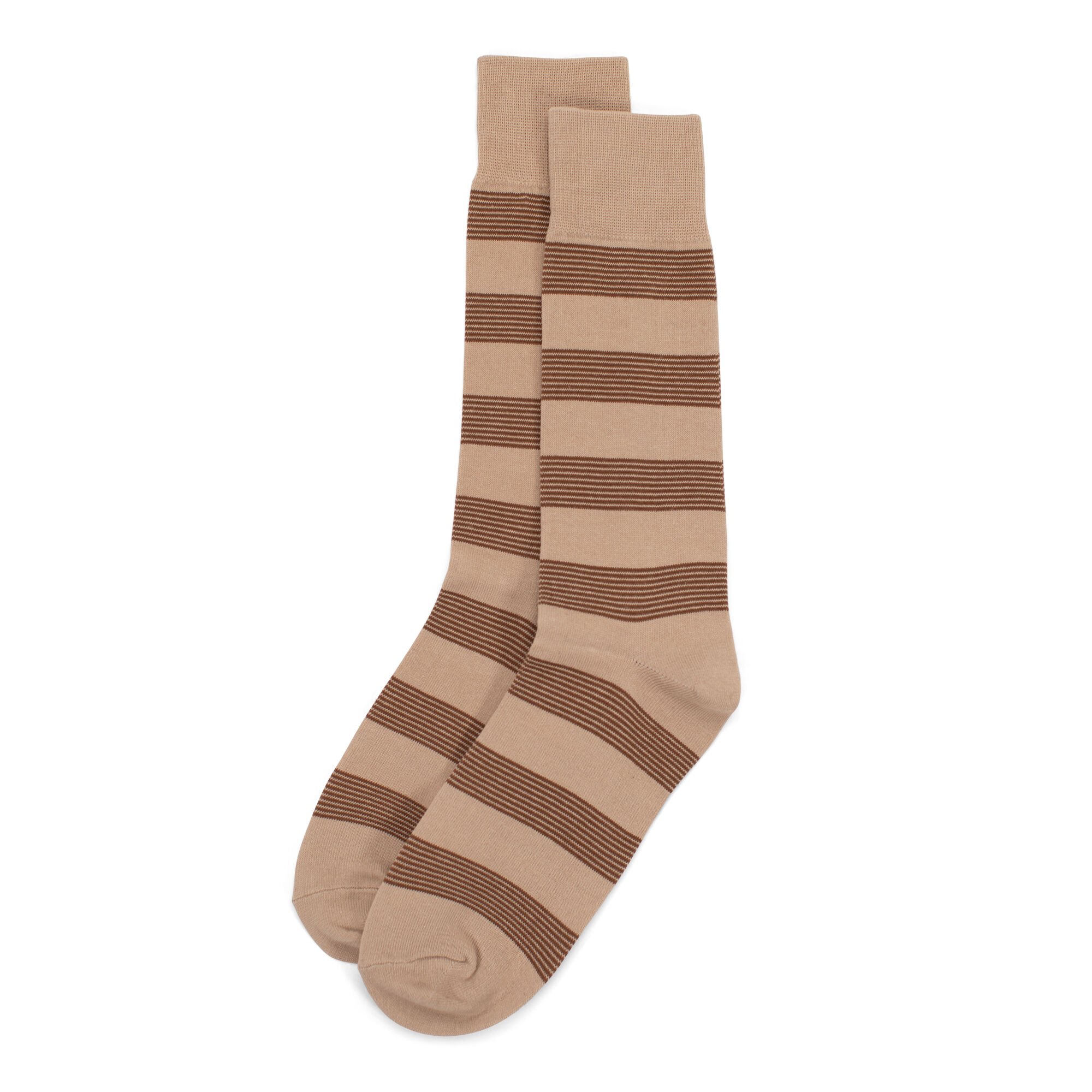 Haggar Multi Stripe Socks Beige (H7569 Clothing Underwear & Socks) photo