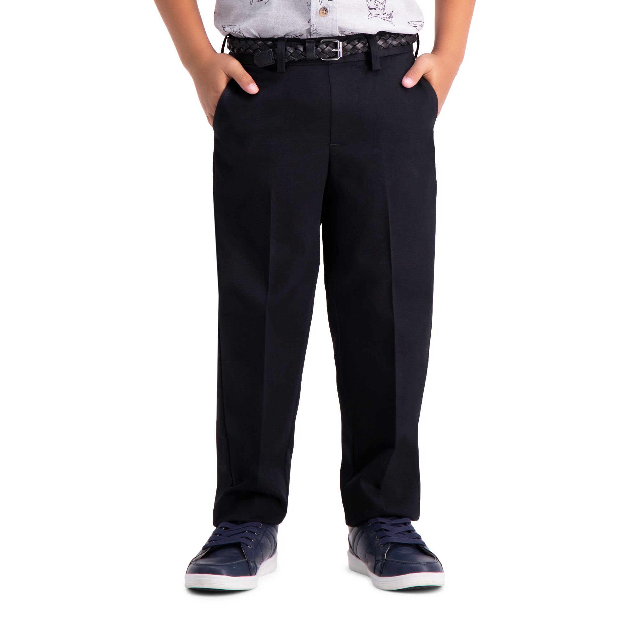 Haggar Boys Premium No Iron Khaki (4-7) Black (BCB0002) photo