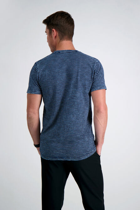 Mustang&reg; True Indigo Striped Crew Shirt, Indigo view# 2