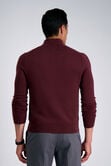 Long Sleeve Zip Sweater, Sangria view# 2