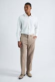 Premium Comfort Tonal Plaid Dress Pant, Taupe view# 1
