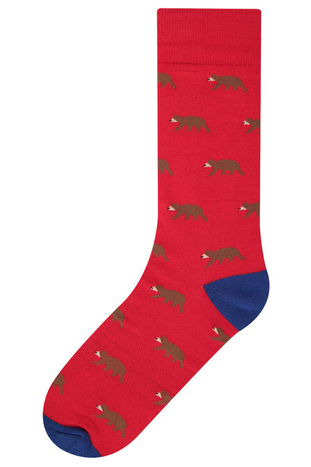 Bear Socks, Red view# 1