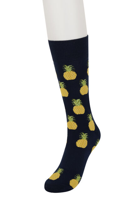Pineapple Socks, Navy view# 1