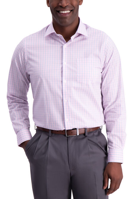 Multi Plaid Premium Comfort Dress Shirt, Pink view# 1