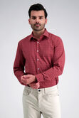 Smart Wash&trade; Dress Shirt - Dark Red Check, Red view# 1