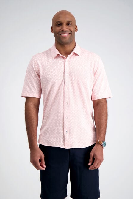 Pique Button Down Shirt - Geo Ditsy,  view# 4