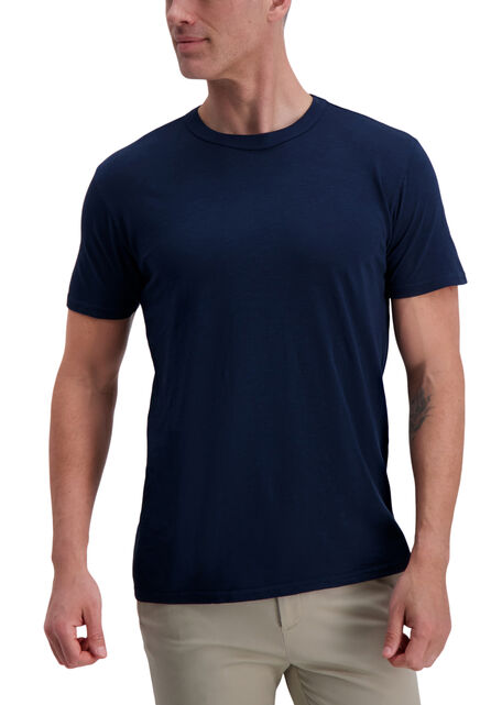 Mustang&reg; Slub Crew Shirt, Navy