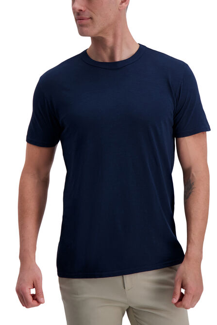 Mustang&reg; Slub Crew Shirt, Navy view# 1