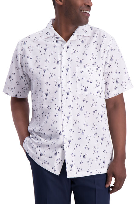 Sailboat Button Down Shirt, White view# 1