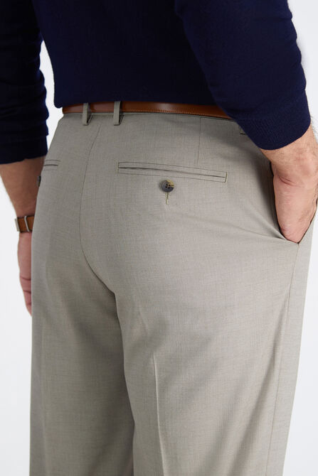 J.M. Haggar Dress Pant - Sharkskin, Oatmeal view# 5