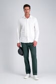 Long Sleeve Pique Shirt, White view# 3
