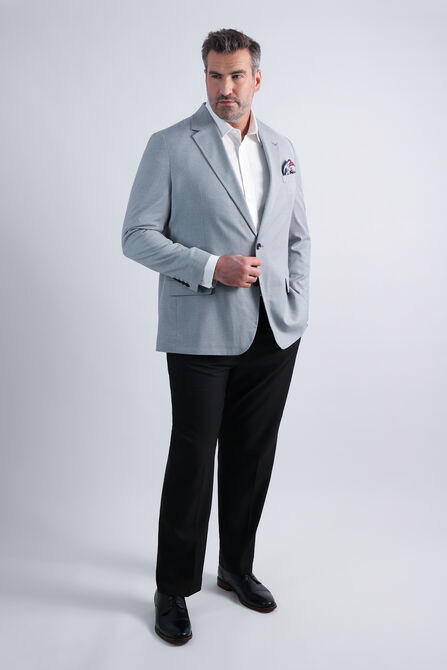 Big &amp; Tall J.M. Haggar Mini Dobby Sportcoat, Silver view# 3