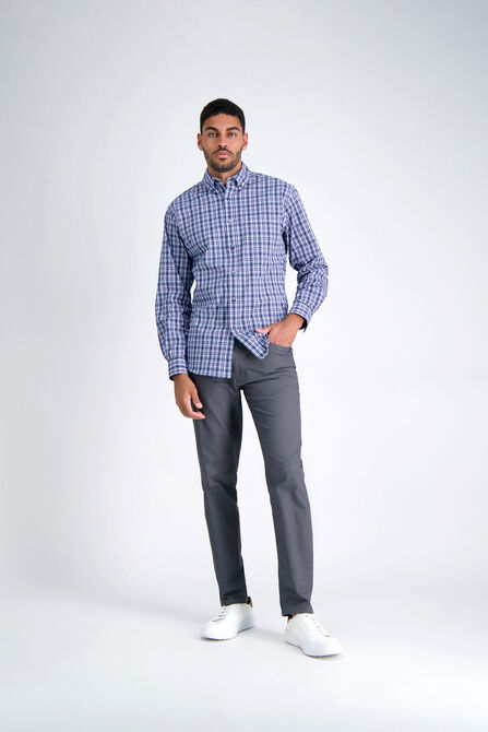 Long Sleeve Poplin Shirt, DARK BLUE view# 3