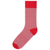 Bias Striped Socks, Red view# 1
