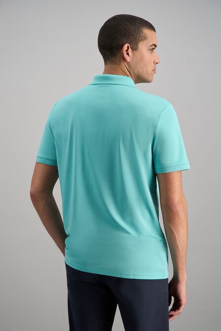Short Sleeve Pique Polo, Teal view# 4
