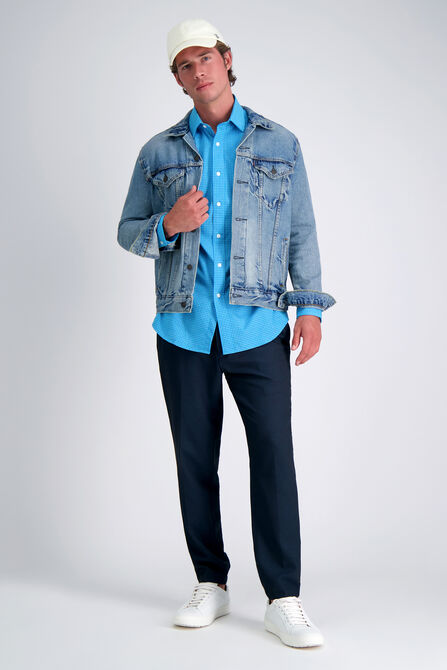 Premium Comfort Dress Shirt -  Turquoise Check, Turquoise / Aqua view# 3