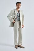 Short Sleeve Linen Stripe Camp Shirt, Pink view# 4