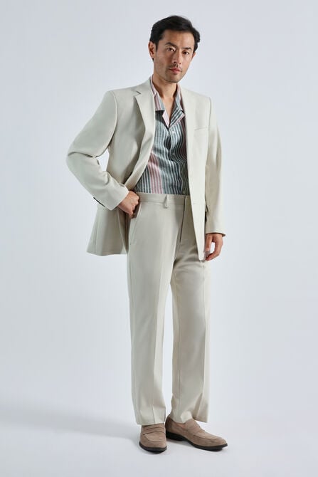 Short Sleeve Linen Stripe Camp Shirt, Pink view# 4