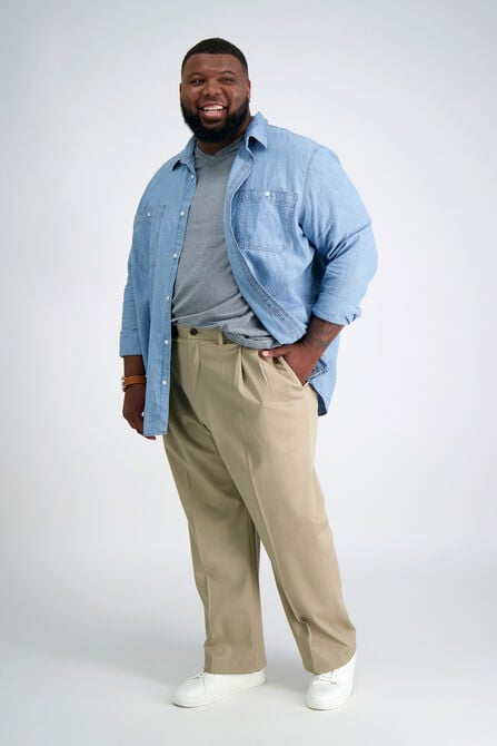 Big & Tall Premium No Iron Khaki, Classic Fit Pant