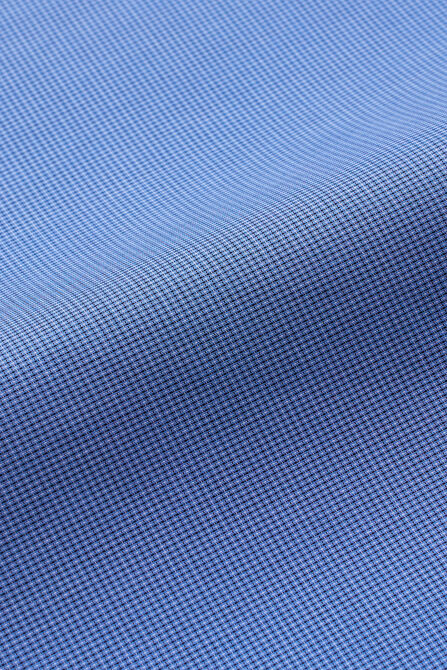 Cotton Dress Shirt -  Blue Dobby,  view# 6