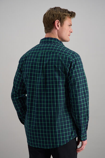 Long Sleeve Poplin Shirt,  Green view# 4