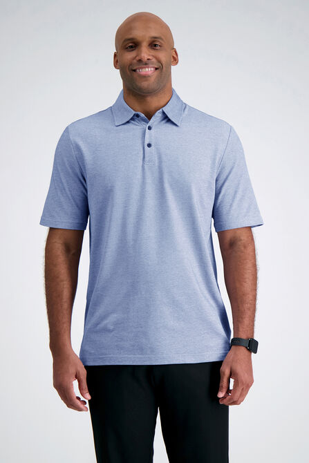 2-Color Pique Polo, BLUE view# 1