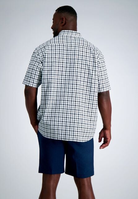 Big &amp; Tall Short Sleeve Button-Down Linen Shirt, White