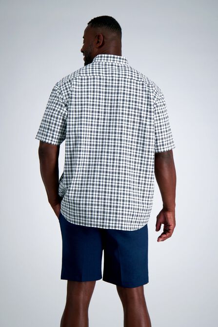 Big &amp; Tall Short Sleeve Button-Down Linen Shirt, White view# 2