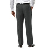 Big &amp; Tall J.M. Haggar Premium Stretch Suit Pant - Pleated Front, Med Grey view# 3