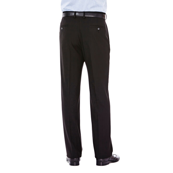 J.M. Haggar Premium Stretch Suit Pant - Flat Front, Black view# 3