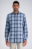 Long Sleeve Flannel Plaid Shirt, Navy view# 1