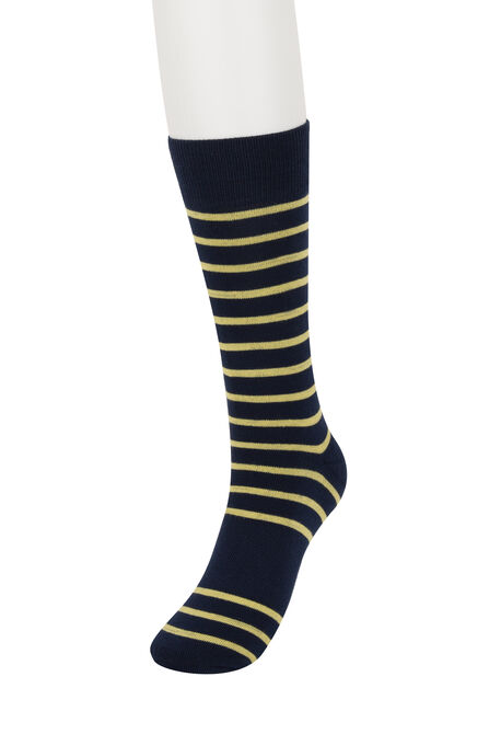 Navy Striped Socks, Navy view# 1