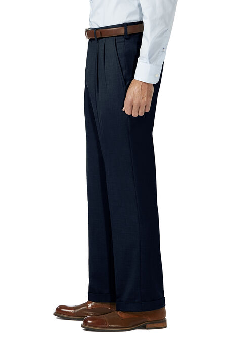 J.M. Haggar Dress Pant - Sharkskin, Dark Navy view# 2