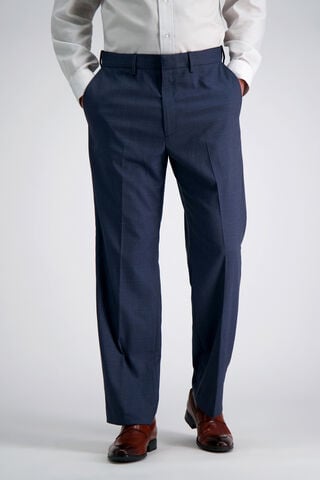 J.M. Haggar Windowpane Suit Pant, Blue Htr