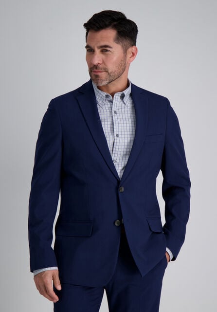 JM Haggar Slim 4 Way Stretch Suit Jacket, Bright Blue