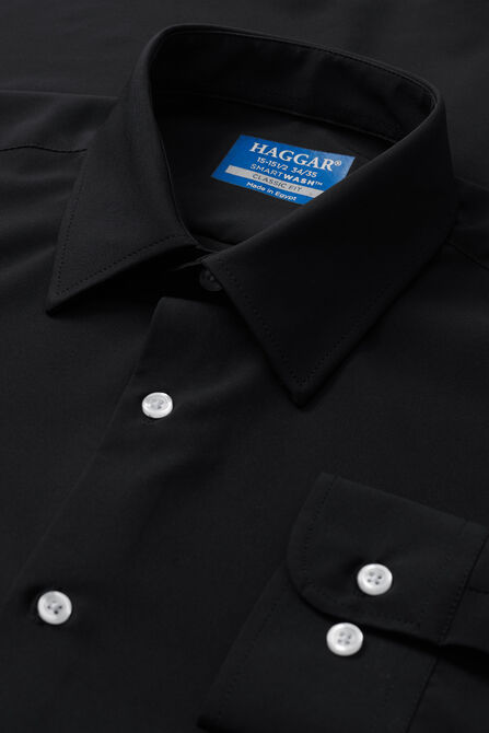 Performance Stretch Dress Shirt - Black, Black view# 4