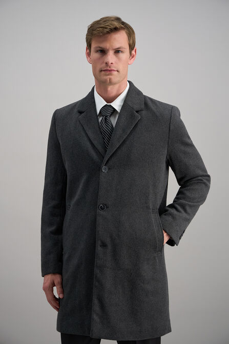 J.M. Haggar Premium Topcoat, Black / Charcoal view# 1