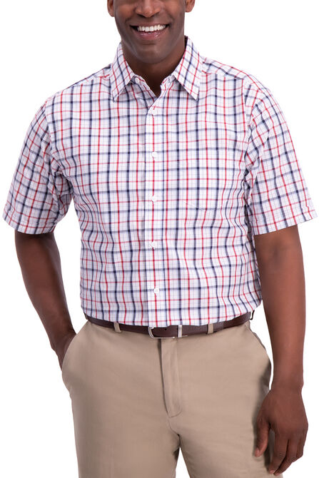 Plaid Button Down Shirt, Red view# 1