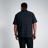 Big &amp; Tall Microfiber Plaid Shirt, Black view# 2