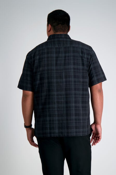 Big &amp; Tall Microfiber Plaid Shirt, Black view# 2