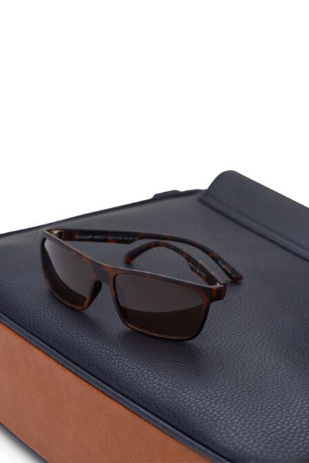 Modern Classic Wrap Sunglasses, Brown view# 5