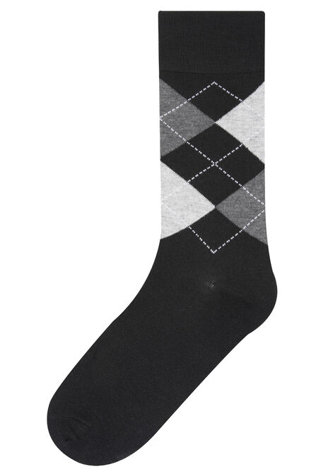 Argyle Dress Socks, Black view# 1