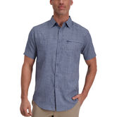 Solid Short Sleeved Shirt, Navy view# 1