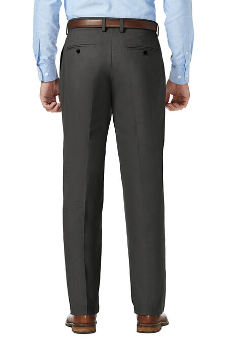 J.M. Haggar Dress Pant - Sharkskin, Dark Heather Grey view# 3