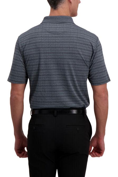 Grid Marl Golf Polo, Marine Blue view# 2